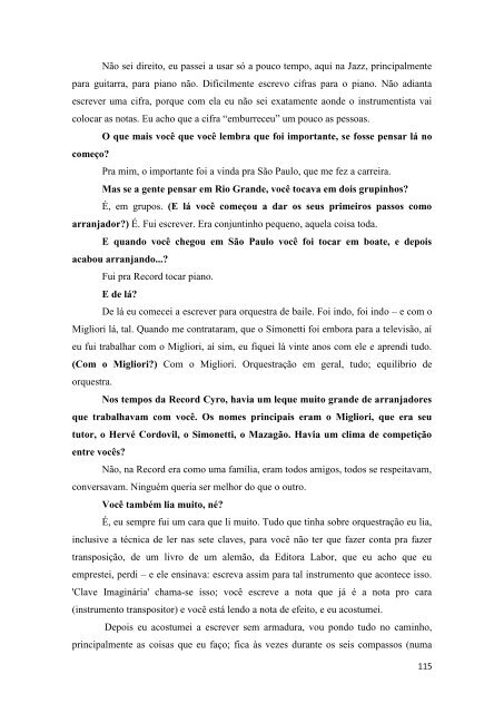 O Carinhoso de Cyro Pereira: Arranjo ou ComposiÃ§Ã£o? - ECA-USP