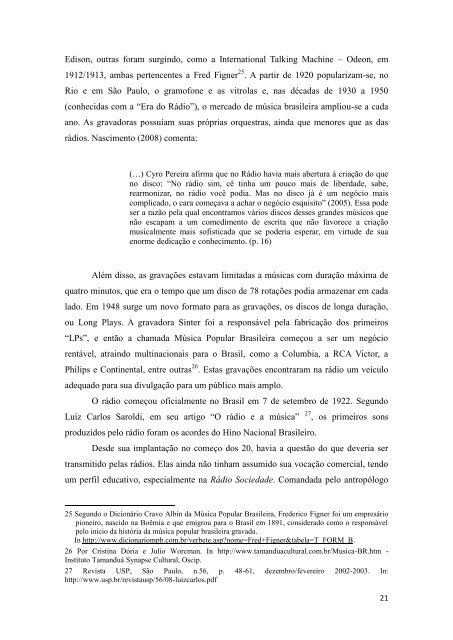 O Carinhoso de Cyro Pereira: Arranjo ou ComposiÃ§Ã£o? - ECA-USP