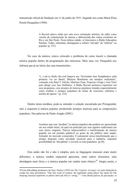 O Carinhoso de Cyro Pereira: Arranjo ou ComposiÃ§Ã£o? - ECA-USP