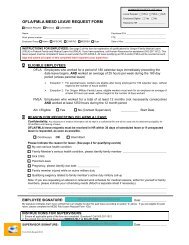 OFLA/FMLA MESD Leave Request Form #103b