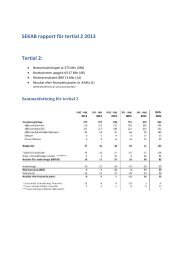 SEKAB Tertialrapport 2013 Maj â Aug (PDF)