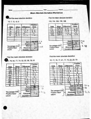 Mean Absolute Deviation Worksheet