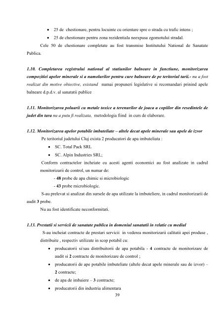 raportul de activitate al directiei de sanatate publica a judetului cluj ...