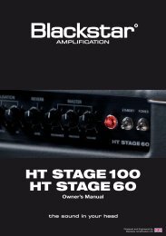 HT STAGE 100 HT STAGE 60 - Blackstar Amplification