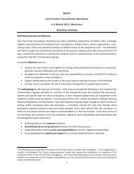 Workshop Report - Coordinated Assessments