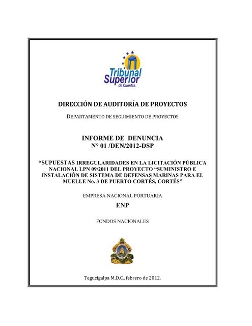 01-DEN-2012-DSP - Tribunal Superior de Cuentas