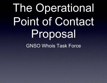 OPoC proposal - GNSO