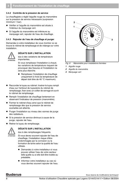 Notice d'utilisation - Buderus