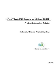 eTrustâ¢CA-ACF2Â® Security for z/OS and OS/390 ... - SupportConnect