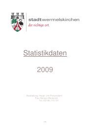Handbuch Statistik 2009 - Stadt Wermelskirchen