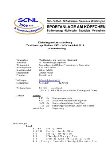 Einladung und Ausschreibung Zweiländercup Biathlon HSV – WSV ...