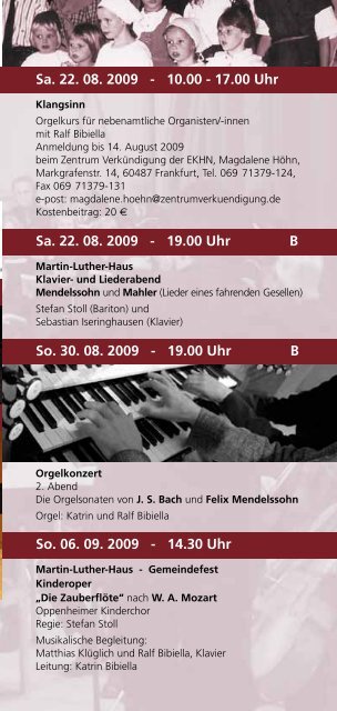St. Katharinen Oppenheim Musikprogramm onen - Evangelische ...