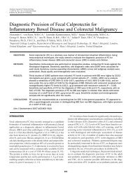 Diagnostic Precision of Fecal Calprotectin for Inflammatory Bowel ...