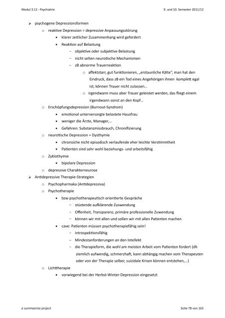 Psychiatrie Tobias Stadelmann 9. und 10. Semester ... - anthropia