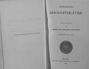 s - Hansischer Geschichtsverein