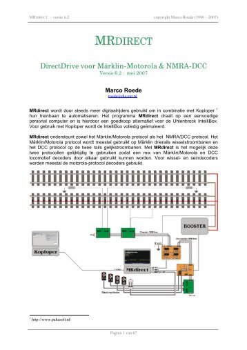DirectDrive programma voor Mrklin digital - MRdirect
