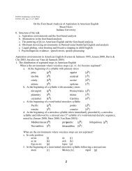 1 On the Foot-based Analysis of Aspiration in American English ...