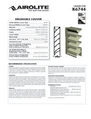 drainable louVer - The Airolite Company