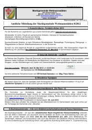 Amtliche Mitteilung der Marktgemeinde Wettmannstätten 8/2012