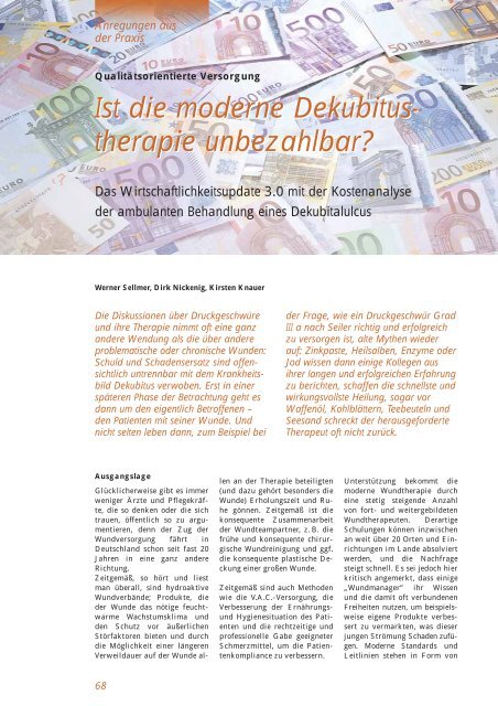 Ist Die Moderne Dekubitus Therapie Unbezahlbar Werner Sellmer
