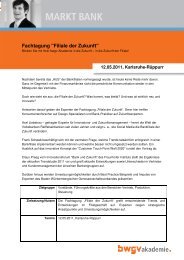 Fachtagung Filiale der Zukunft - BWGV-Akademie