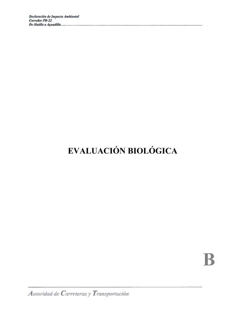 EVALUACIÃN BIOLÃGICA - DTOP