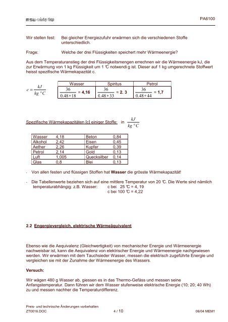 Thermo-GefÃ¤ss, 1 Liter PA6100 WÃ¤rme, unsere wichtigste ...