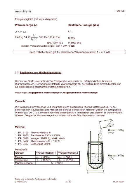 Thermo-GefÃ¤ss, 1 Liter PA6100 WÃ¤rme, unsere wichtigste ...