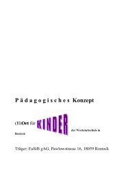 P ä d a g o g i s c h e s Konzept - Werkstattschule in Rostock