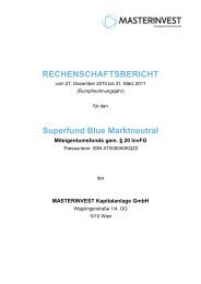 RECHENSCHAFTSBERICHT Superfund Blue Marktneutral