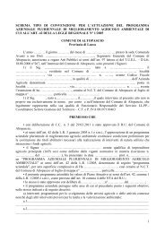 Schema di convenzione per l'attuazione del programma