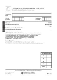 UNIVERSITY OF CAMBRIDGE INTERNATIONAL EXAMINATIONS ...