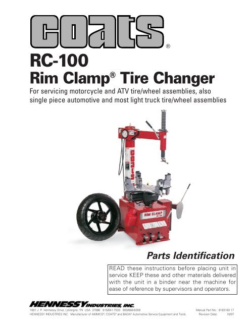 Parts List - Mile-X Equipment, Inc.