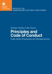 Principles and Code of Conduct - Office of the Commissioner for ...