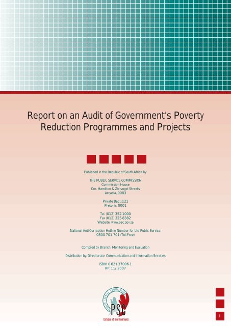Report on an Audit of Government's Poverty Reduction Programmes ...