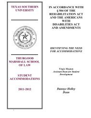 Accommodations Handbook - Thurgood Marshall School of Law