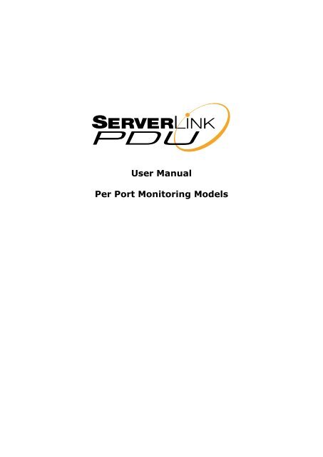 User Manual Per Port Monitoring Models - Comsol