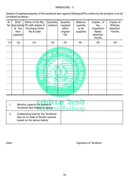 Conditions - Western Railway