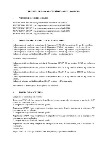 RESUMEN DE LAS CARACTERÃSTICAS DEL PRODUCTO ... - Stada