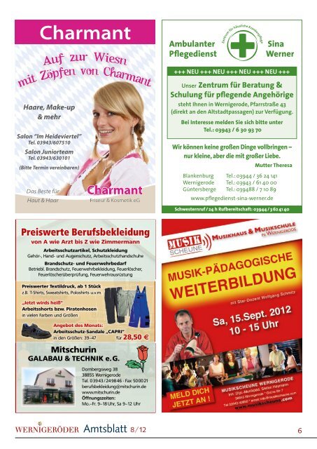 Amtsblatt Stadt Wernigerode  08 - 2012