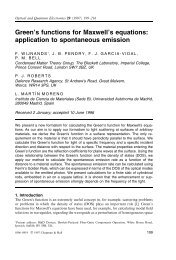 Green's functions for Maxwell's equations - Condensed Matter Theory