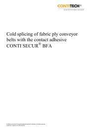 Cold splicing of fabric ply conveyor belts with the contact adhesive ...