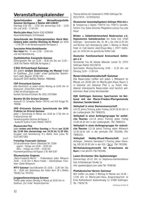 Allgemeines - Werbegemeinschaft Geismar-Treuenhagen