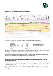 Parken am Bahnhof Thayngen GebÃ¼hren - Gemeinde Thayngen