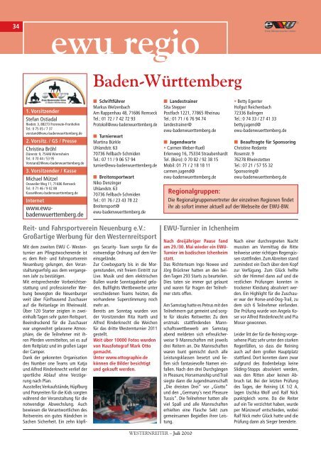 turniere - Erste Westernreiter Union Deutschland  e.V.