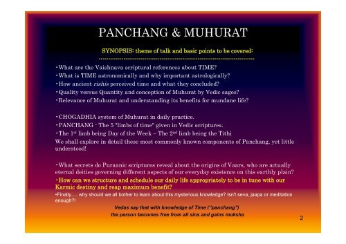 “PANCHANG & MUHURAT” PART – 1. . - VaishnavSangh.org.uk