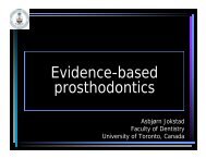 Evidence based Evidence-based prosthodontics - Asbjorn Jokstad ...