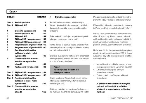 NÃ¡vod na montÃ¡Ã a obsluhu UzstÃdÂ¥â°anas un ... - HÃ¶rmann