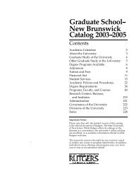 SUNJ Rutgers-New Brunswick - Catalogs - Rutgers, The State ...