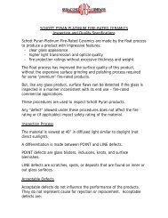 SCHOTT PYRAN PLATINUM FIRE-RATED CERAMICS Inspection ...